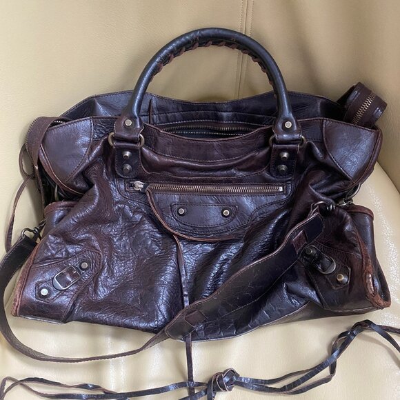 Balenciaga Brown Satchel Handbag - Picture 1 of 4